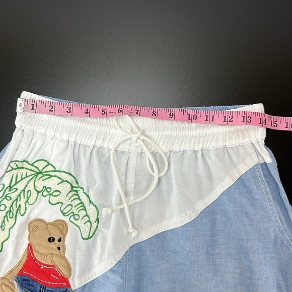 Vtg Together Pull On Drawstring Waist Teddy Bear Pants L Tapered Leg High Rise - Picture 11 of 16